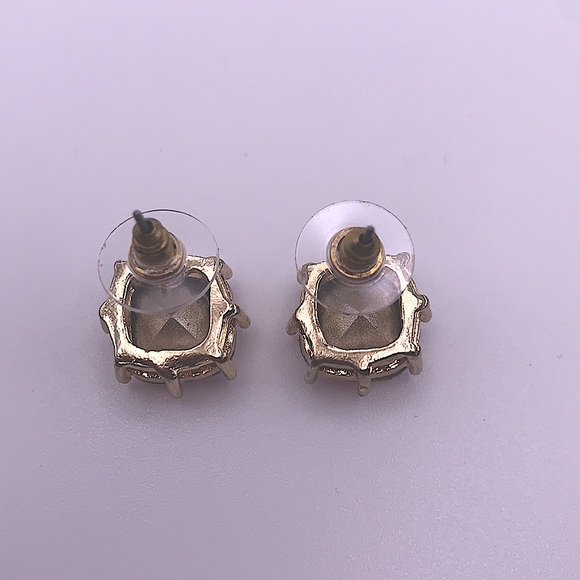 Pink and Gold Crystal Stud Earrings NEW - Picture 5 of 5